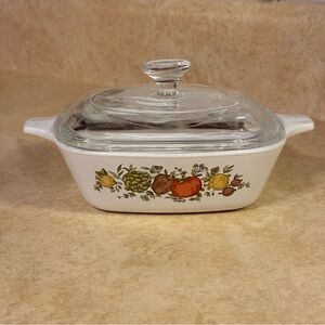 Vintage Corningware P 41 B 'Spice of Life' design 1 3/4 cup dish with Pyrex lid